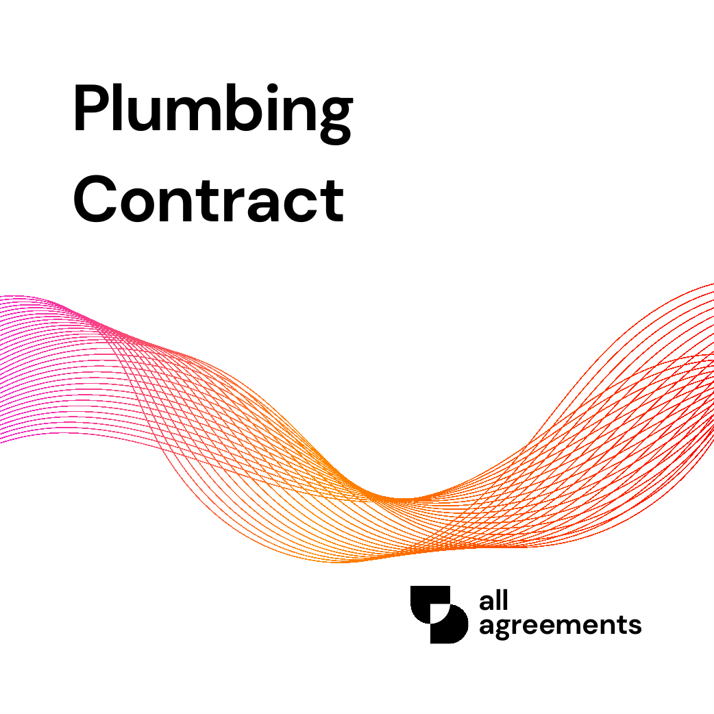 Welcome to the Plumbing Contract Preparation Service by All Agreements. We provide professionally structured Plumbing Contract templates designed to help plumbers, plumbing contractors, property owners, and clients clearly document the terms of plumbing services before work begins.