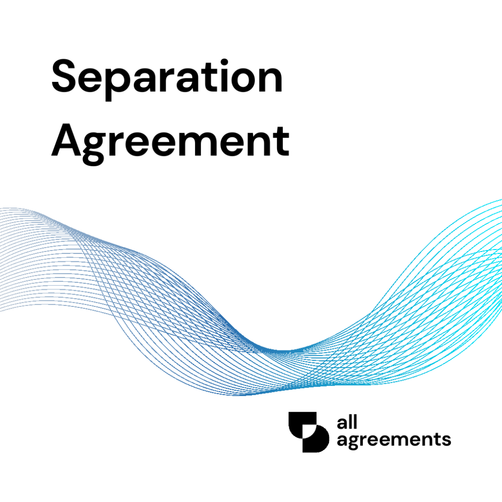 Welcome to the Separation Agreement Preparation Service by All Agreements. We provide professionally structured Separation Agreement templates designed to help individuals document the terms of a separation in a clear, organized, and comprehensive manner.