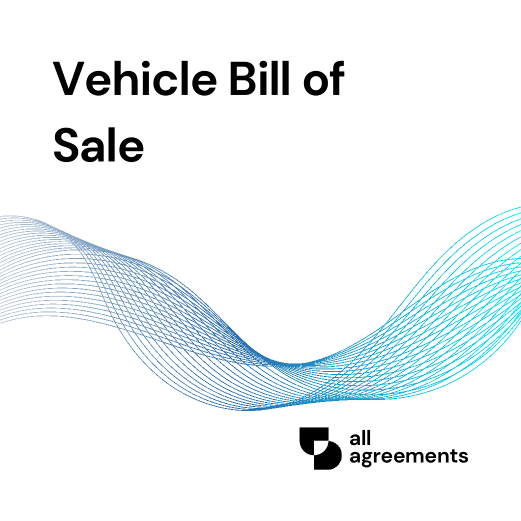 Welcome to the Vehicle Bill of Sale Preparation Service by All Agreements. We provide professionally structured Vehicle Bill of Sale templates designed to help buyers and sellers clearly document the transfer of ownership of a vehicle.