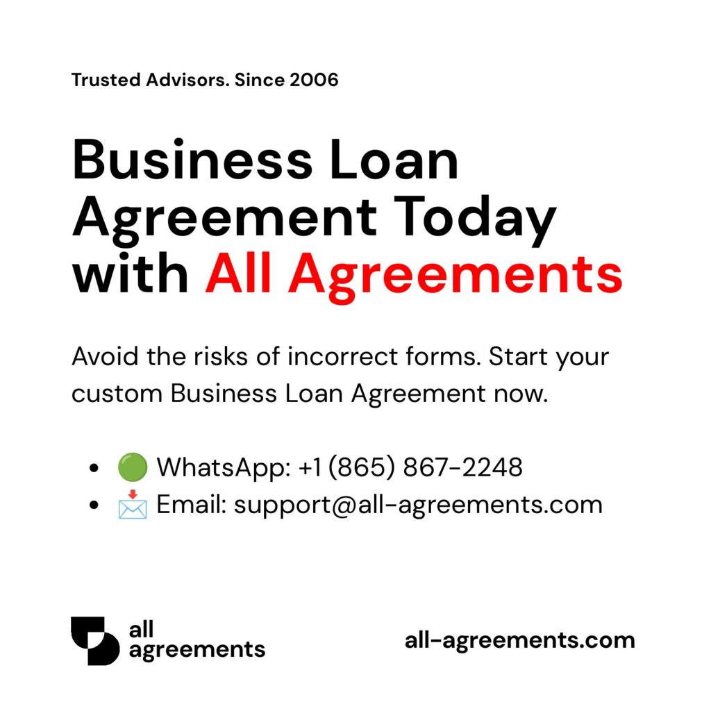 Alt Text: Custom Business Loan Agreement Preparation Service – Page 10: Order call to action button with all agreements logo.