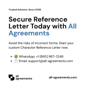 Alt Text: Custom Character Reference Letter Preparation Service – Page 10: Order call to action button with all agreements logo.
