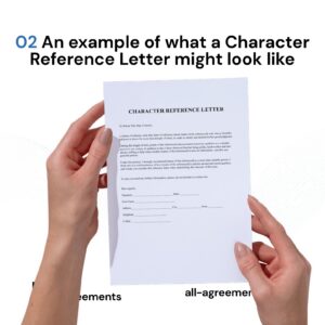 Alt Text: Custom Character Reference Letter Preparation Service – Page 3: Diagram of document structure including Writer Context, Key Traits, and Statement of Support.