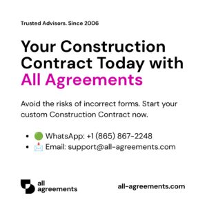 Alt Text: Custom Construction Contract Preparation Service – Page 10: Order call to action button with all agreements logo.