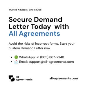 Alt Text: Custom Demand Letter Preparation Service – Page 10: Order call to action button with all agreements logo.