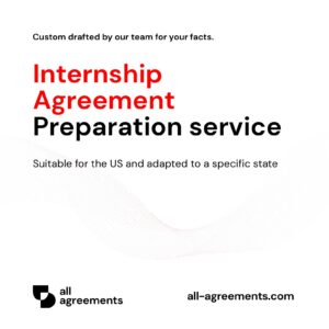 Alt Text: Custom Internship Agreement Preparation Service – Page 1: Product cover showing hand-prepared intern contract and legal document mockup.