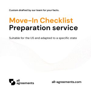 Alt Text: Custom Move-In Checklist Preparation Service – Page 1: Product cover showing hand-prepared property condition report and inspection document mockup.