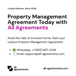 Alt Text: Custom Property Management Agreement Preparation Service – Page 10: Order call to action button with all agreements logo.