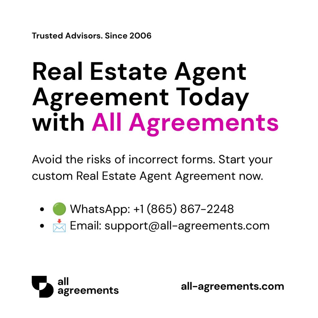 Alt Text: Custom Real Estate Agent Agreement Preparation Service – Page 10: Order call to action button with all agreements logo.