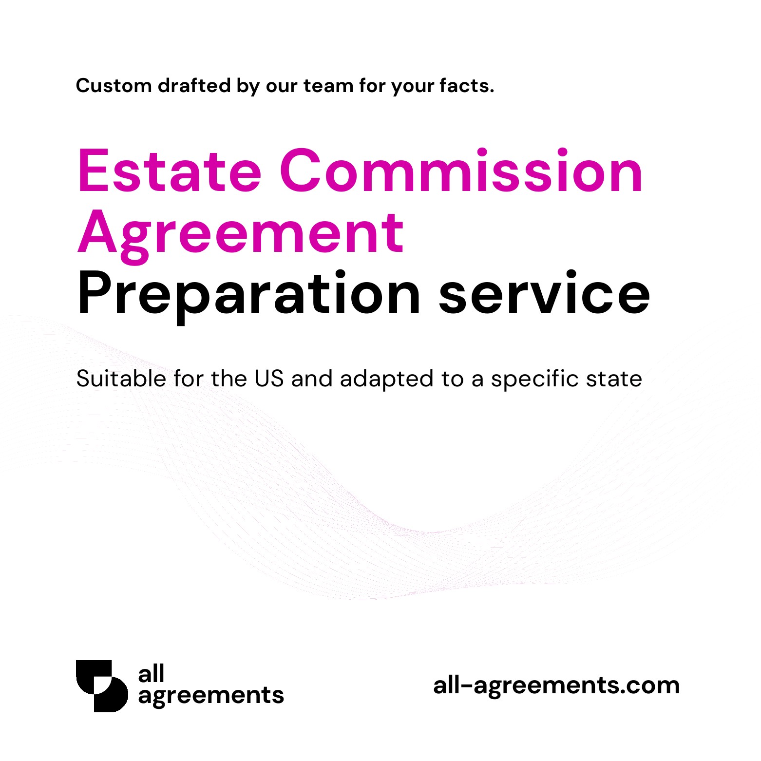 Alt Text: Custom Real Estate Commission Agreement Preparation Service – Page 1: Product cover showing hand-prepared commission agreement and broker fee protection document mockup.