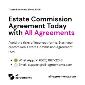 Alt Text: Custom Real Estate Commission Agreement Preparation Service – Page 10: Order call to action button with all agreements logo.