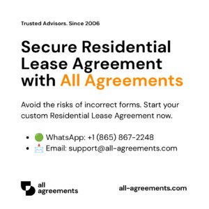 Alt Text: Custom Residential Lease Agreement Preparation Service – Page 10: Order call to action button with all agreements logo.