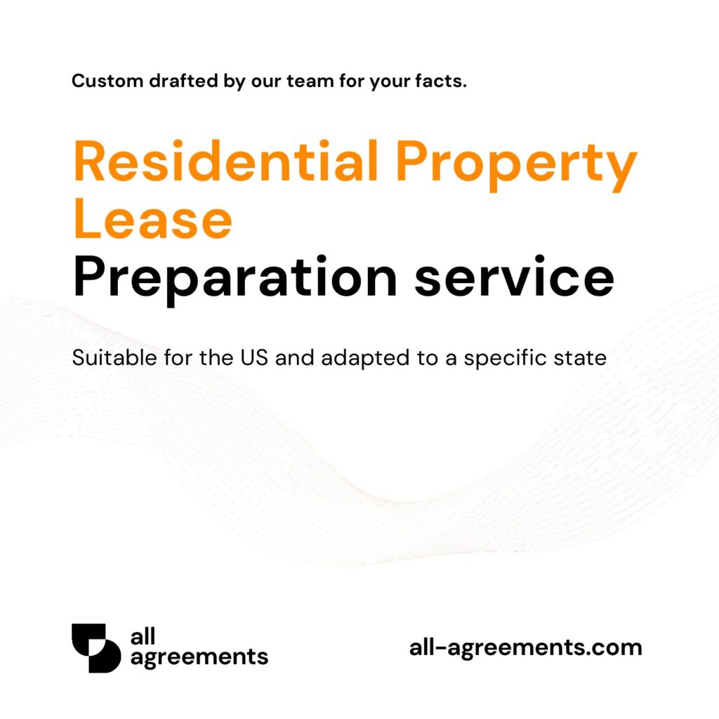 Alt Text: Custom Residential Property Lease Preparation Service – Page 1: Product cover showing hand-prepared property tenancy agreement and legal lease document mockup.