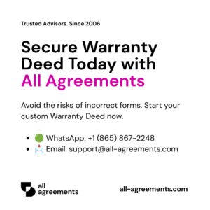 Alt Text: Custom Warranty Deed Preparation Service – Page 10: Order call to action button with all agreements logo.