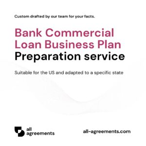 Alt Text: Custom Bank Commercial Loan Business Plan Package Preparation Service – Page 1: Product cover showing hand-prepared commercial business plan and financial model mockup.