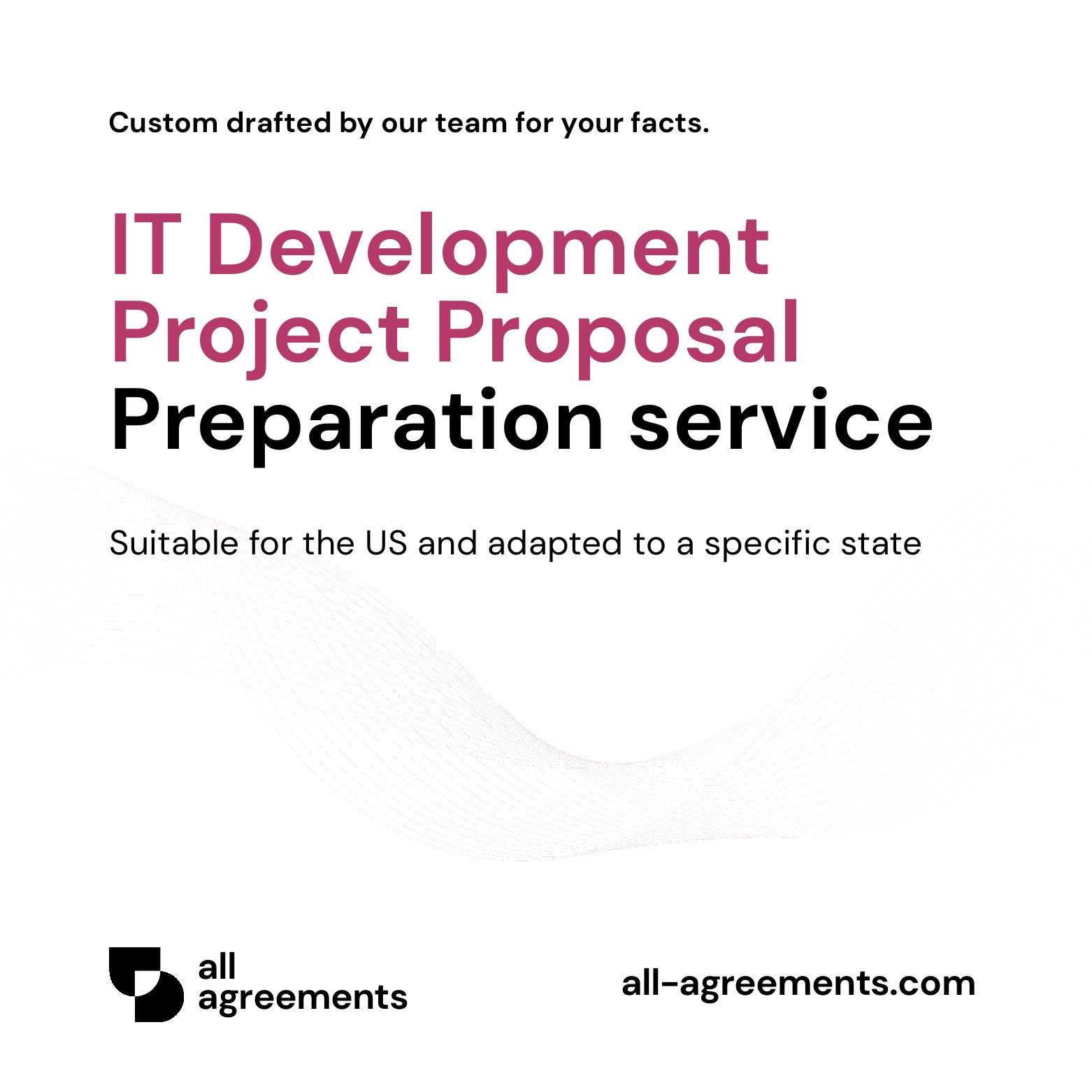 Alt Text: IT & Software Development Project Proposal Service – Page 1: Product cover showing software development proposal document mockup with tech stack icons and code graphics.