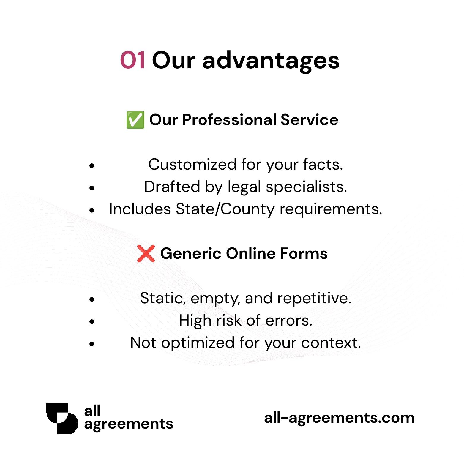 Alt Text: Security Staffing Service RFP Proposal Preparation Service – Page 2: Comparison table of custom RFP tender proposals versus generic bid templates.