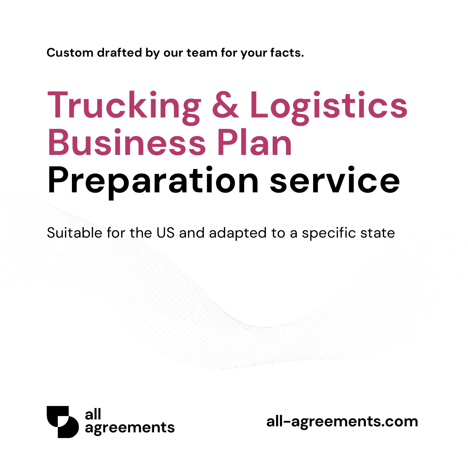 Alt Text: Trucking Logistics Business Plan Preparation Service – Page 1: Product cover showing transport business plan mockup with fleet acquisition tables, route RPM charts, and financial projections. Trucking & Logistics Business Plan